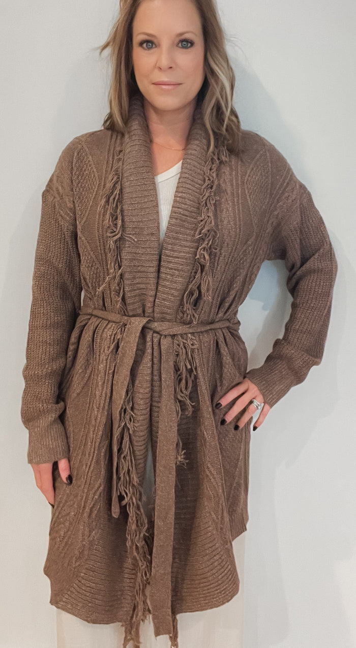 Daniella Fringe Cardigan -Final Sale