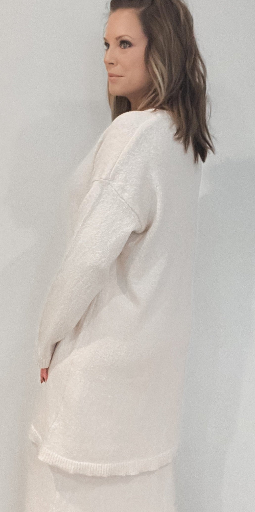 Jamie Midi Cardigan-Cream -Final Sale