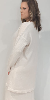 Jamie Midi Cardigan-Cream -Final Sale