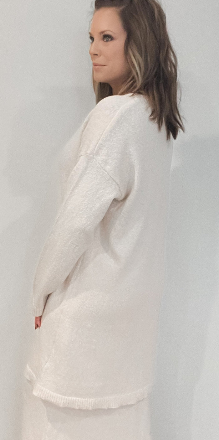 Jamie Midi Cardigan-Cream -Final Sale