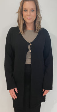 Jamie Midi Cardigan-Black -Final Sale