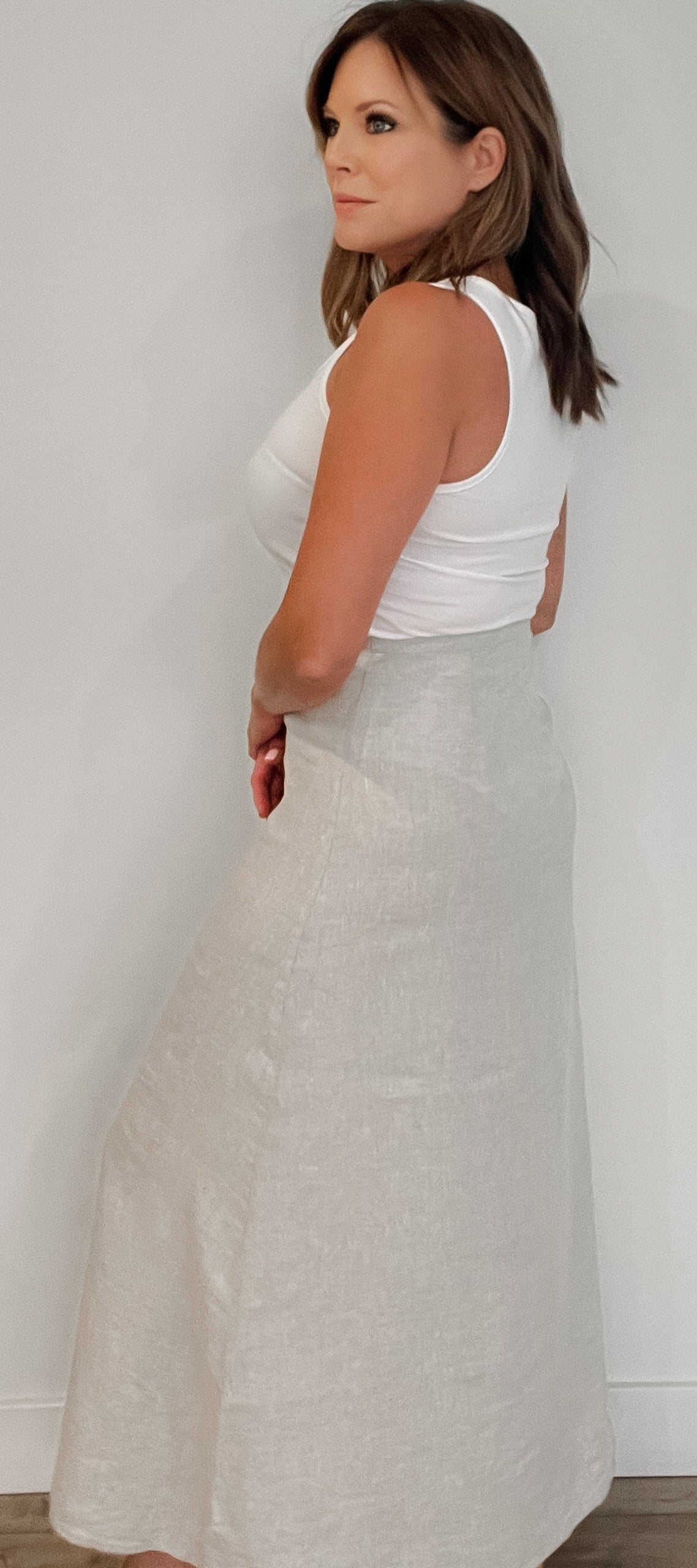 Novella 100% Linen Skirt-Linen-Final Sale