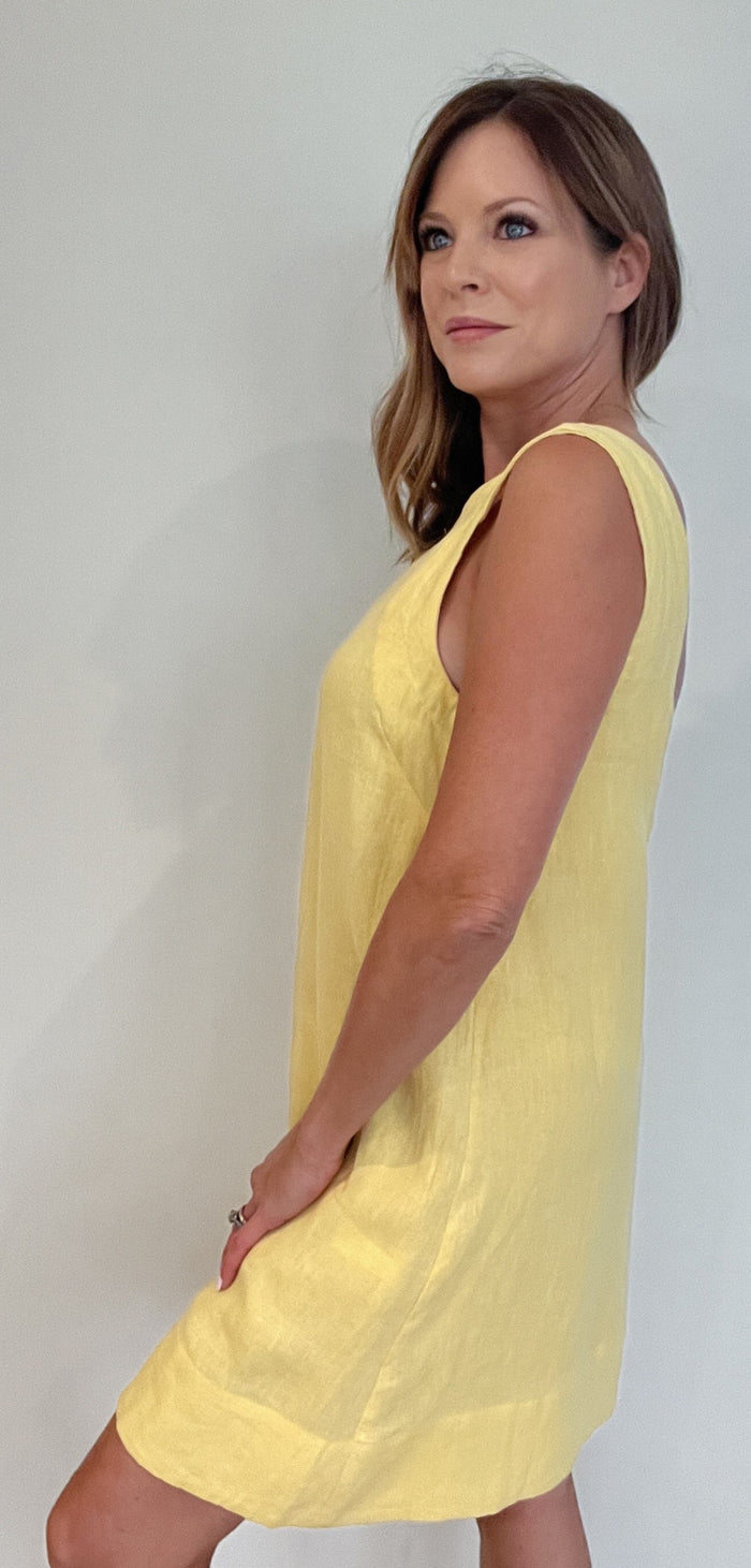 Sunshine 100% Linen Dress