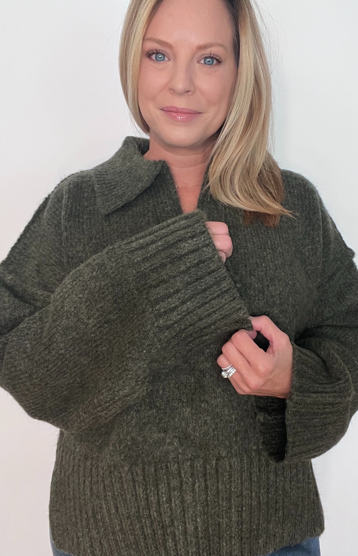 The Lodge Sweater-Dark Olive