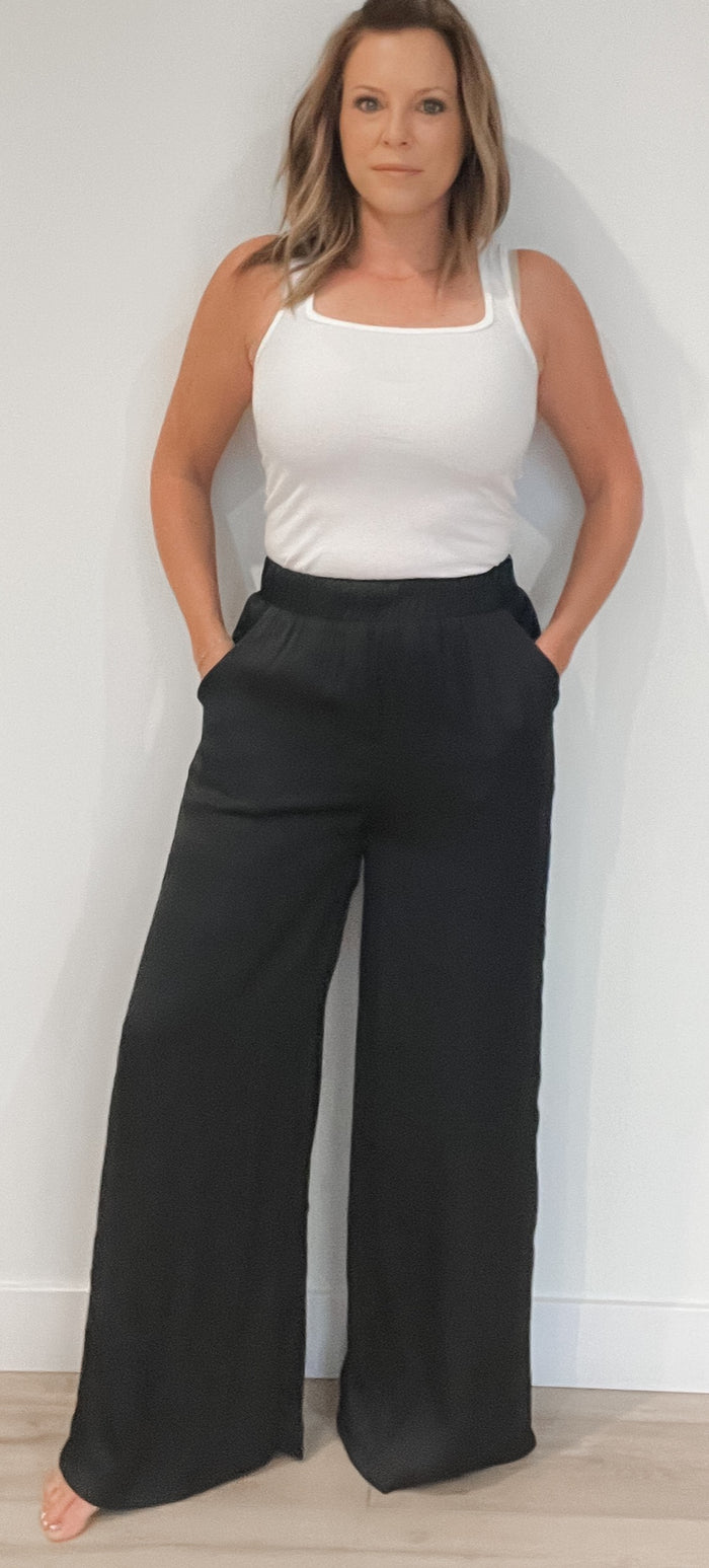 Day To Night Satin Pant -Final Sale