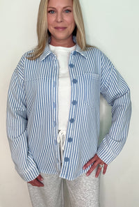 Seaside Layer Jacket-Blue/White