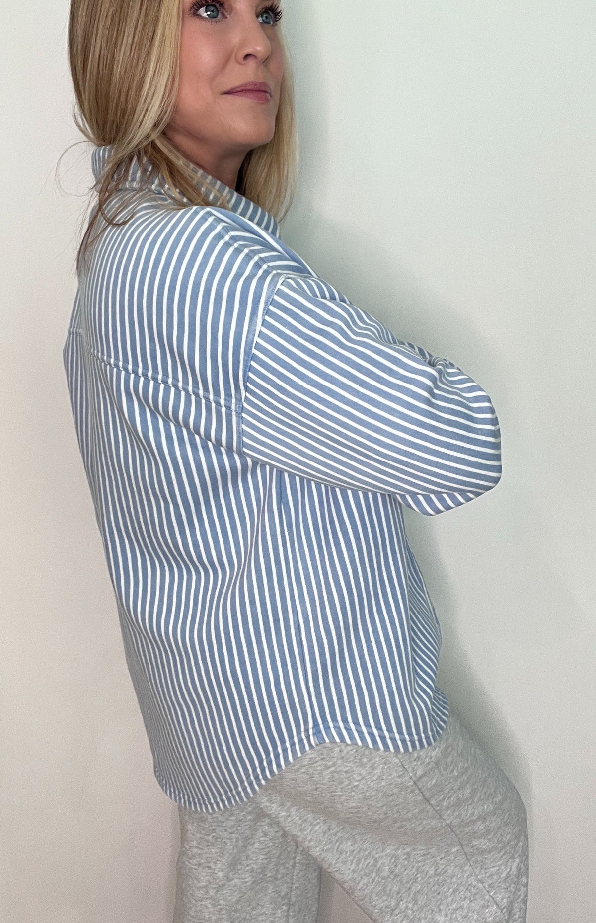 Seaside Layer Jacket-Blue/White
