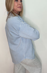 Seaside Layer Jacket-Blue/White
