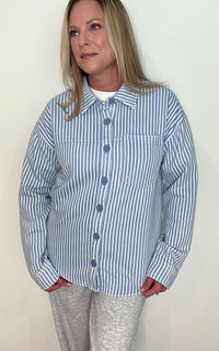 Seaside Layer Jacket-Blue/White