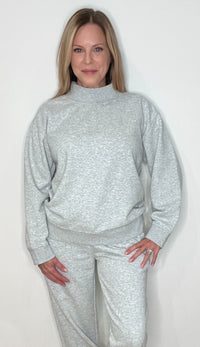 Ashford Mockneck Sweatshirt-Heather Grey
