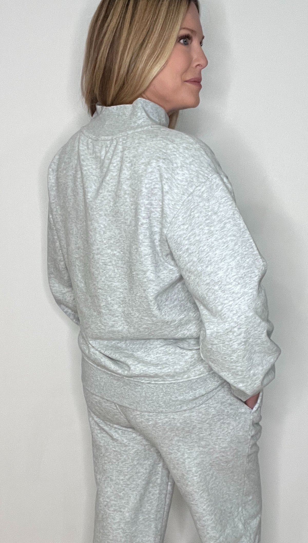 Ashford Mockneck Sweatshirt-Heather Grey