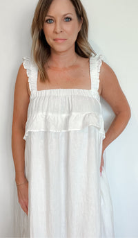 Cape Cod Linen Maxi Dress-Final Sale