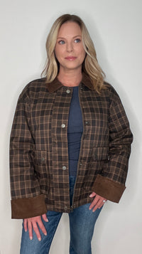 Woodlands Plaid Jacket-Brown Plaid