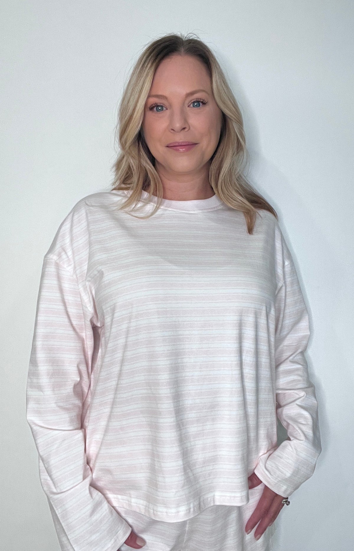 The Weekend Top-Blush/White
