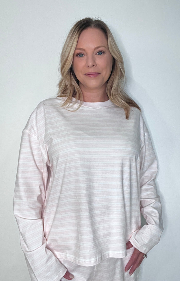The Weekend Top-Blush/White