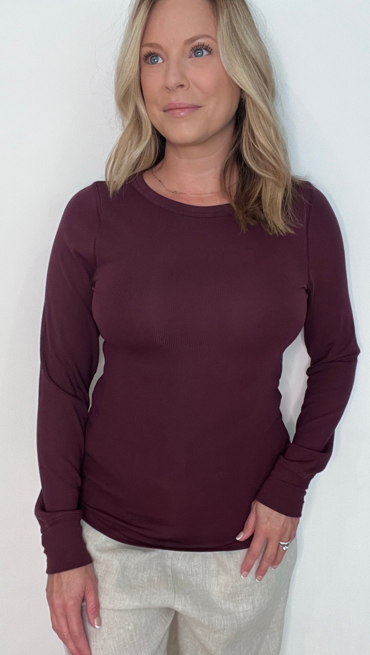 The Staple Top-Plum