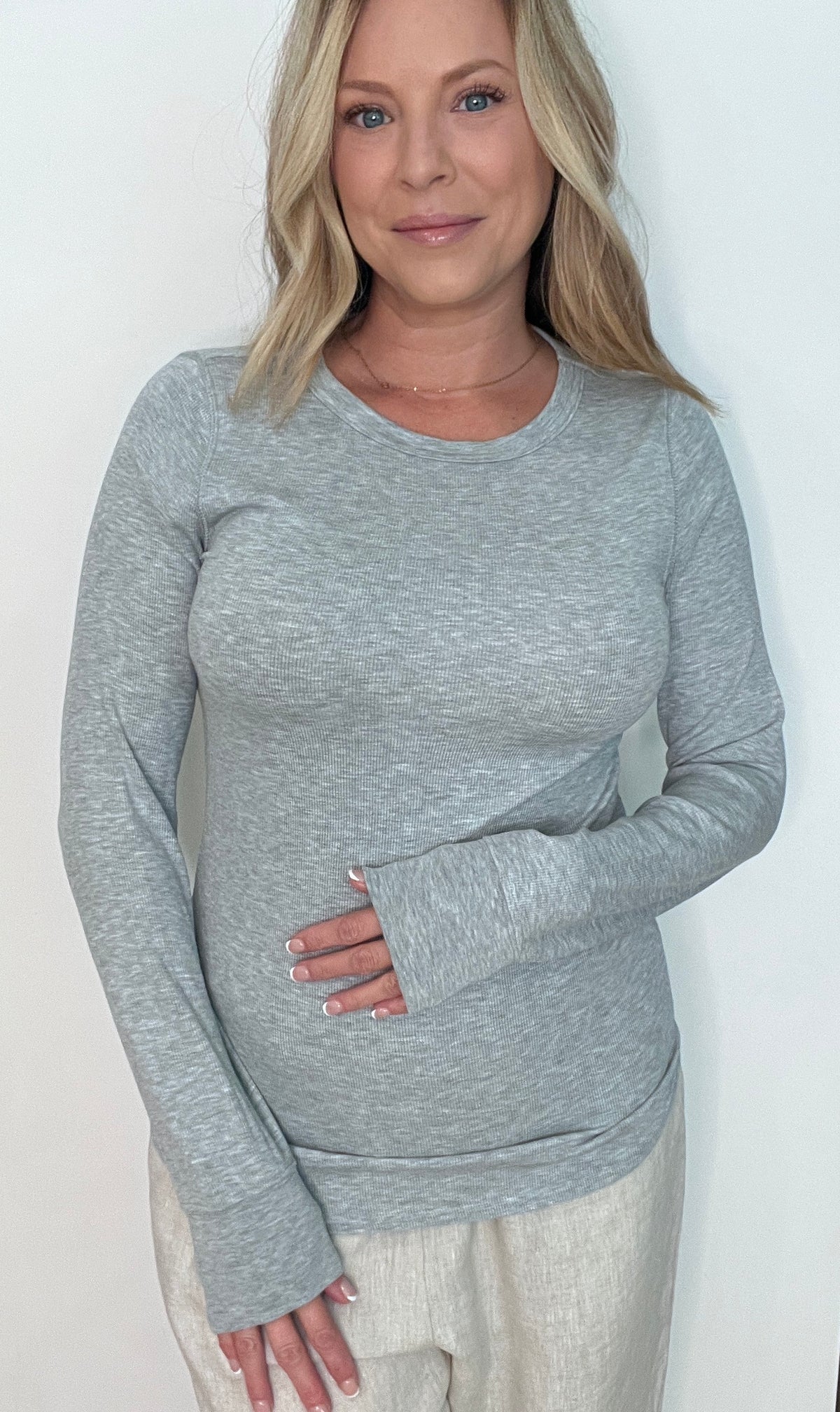 The Staple Top-Heather Grey