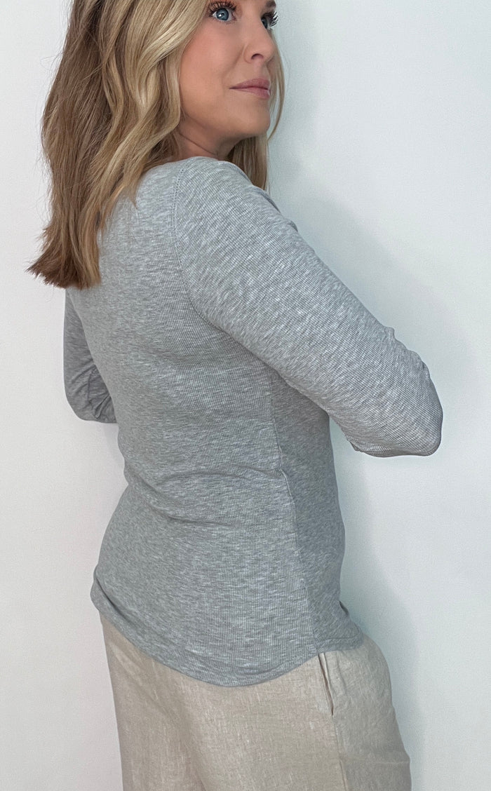 The Staple Top-Heather Grey