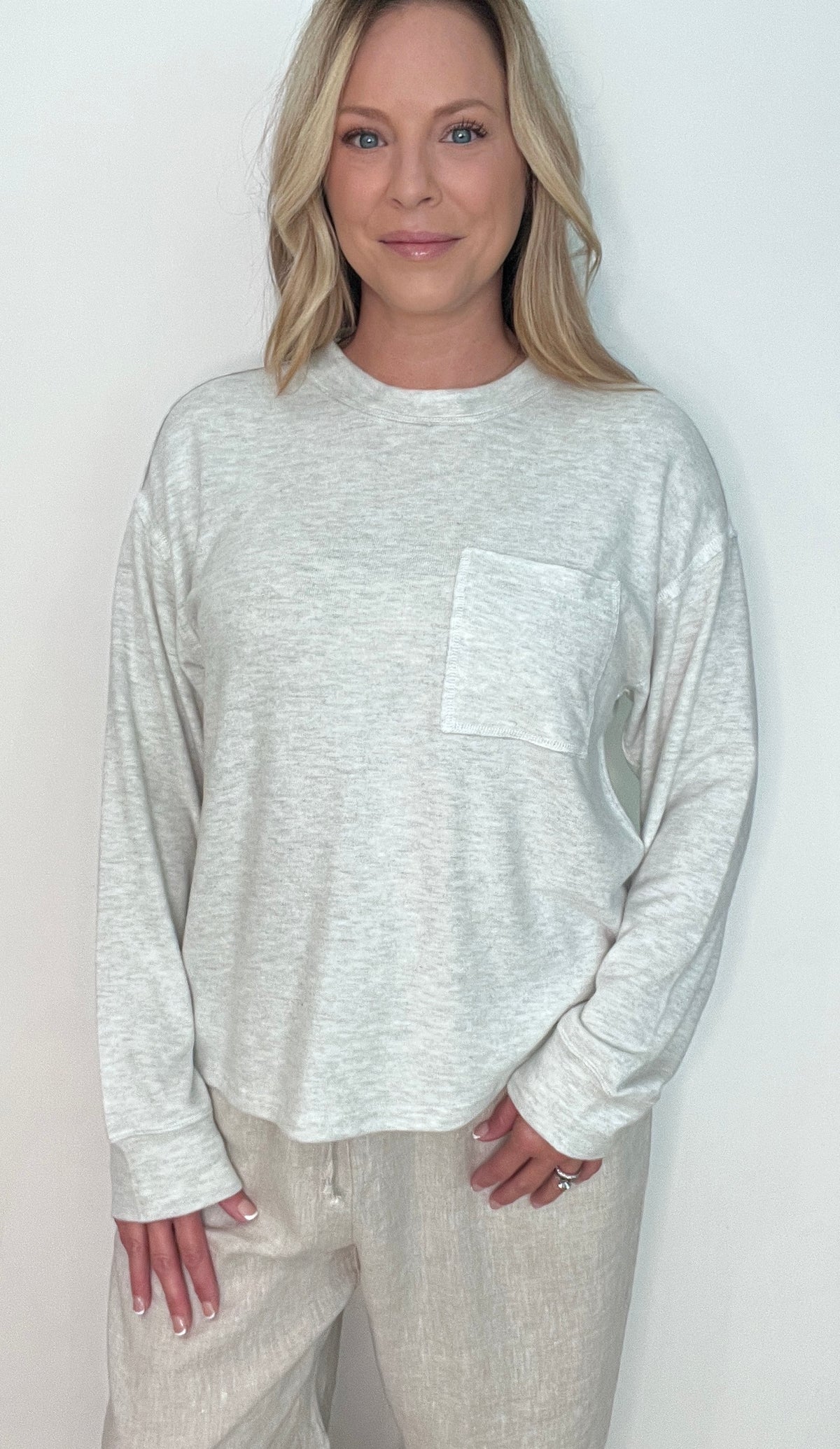 Soft Season Top-Heather Grey