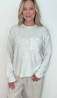 Soft Season Top-Heather Grey