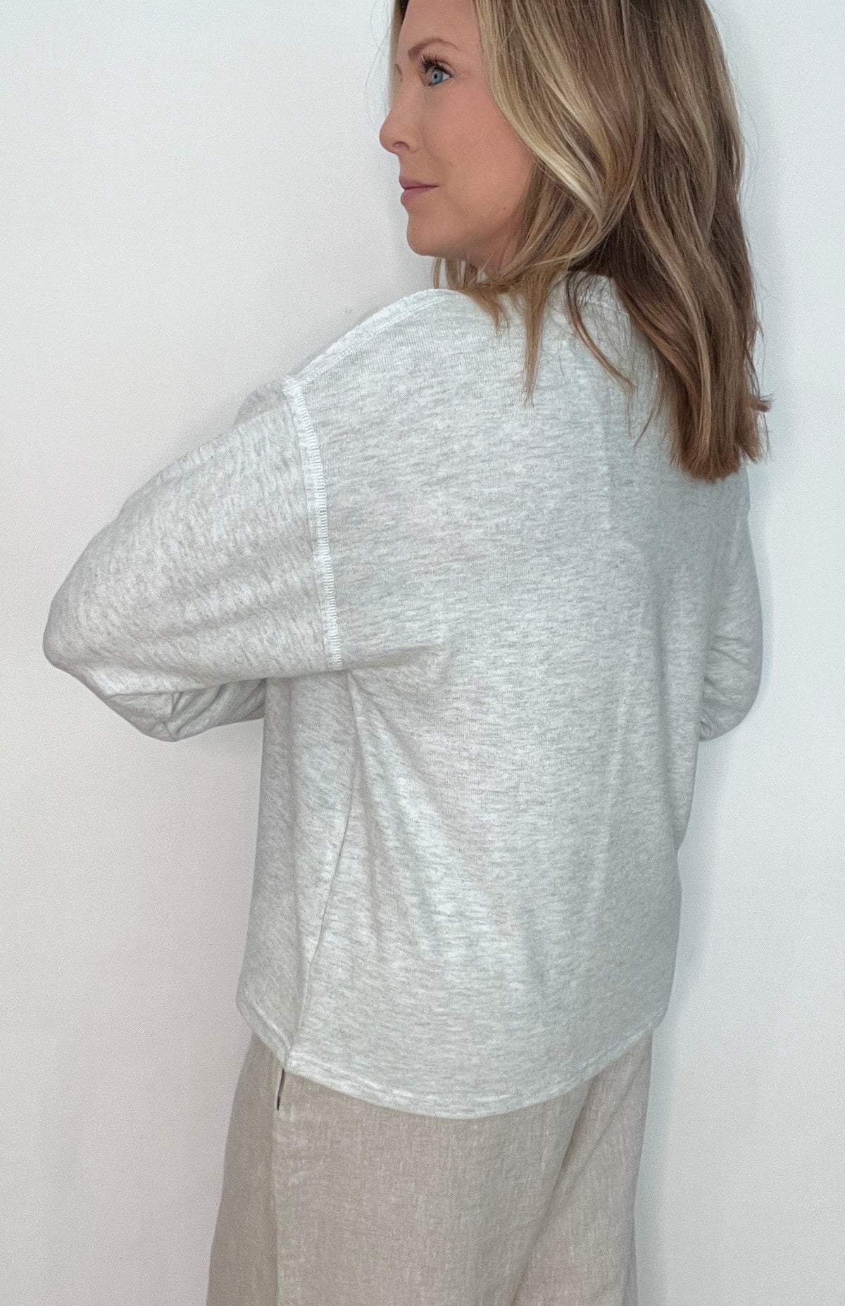 Soft Season Top-Heather Grey
