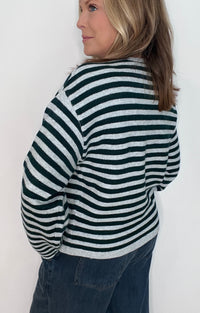 The Forest Lane Cardigan-Pine/Grey