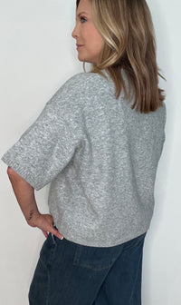 Oakley Knit Top-Heather Grey