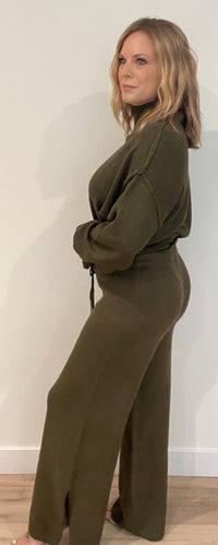 Olivia Knit Pant-Olive-Final Sale