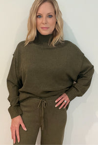 Olivia Knit Pant-Olive-Final Sale