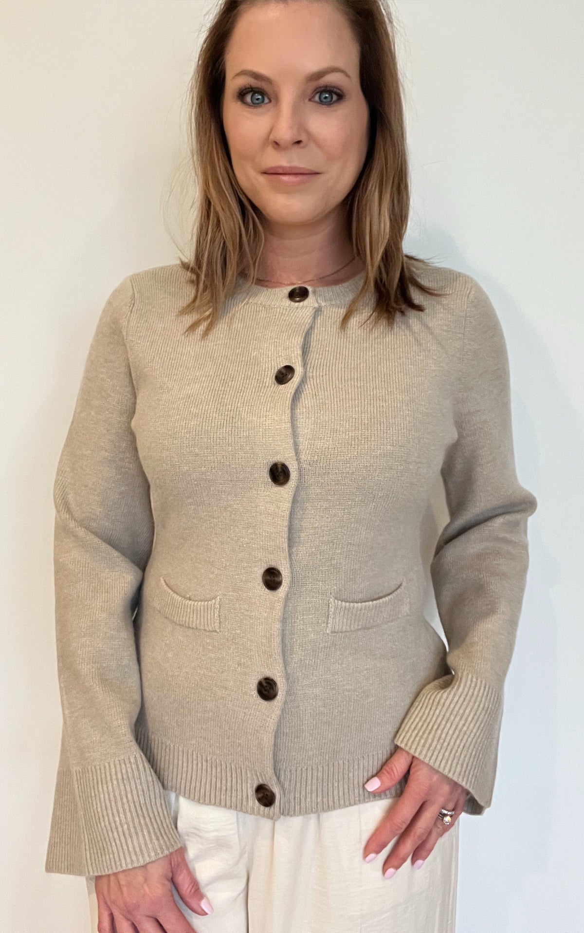 Tyler Cardigan-Beige-Final Sale