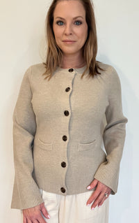 Tyler Cardigan-Beige-Final Sale