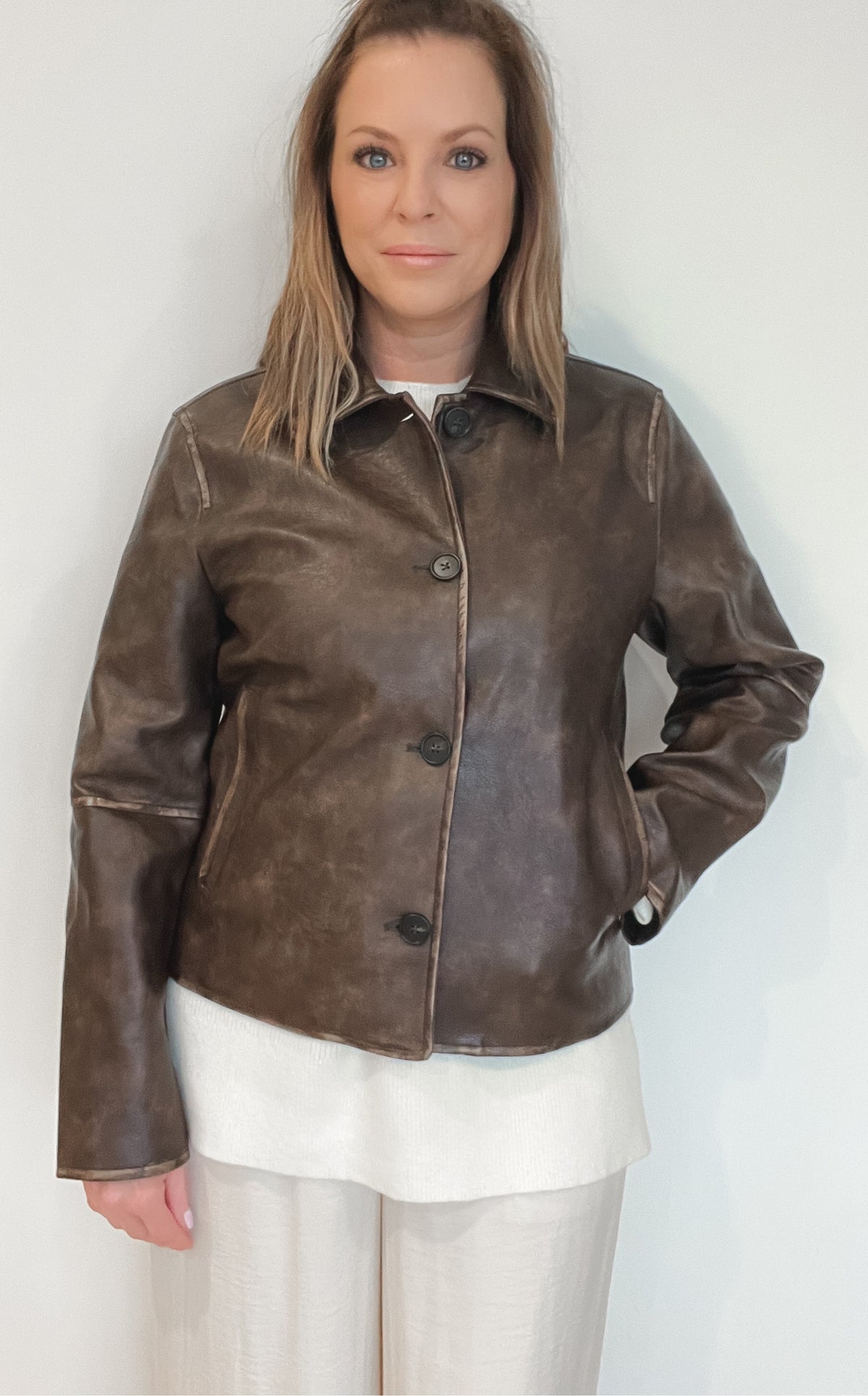 The Murphy Jacket-Washed Brown-Final Sale