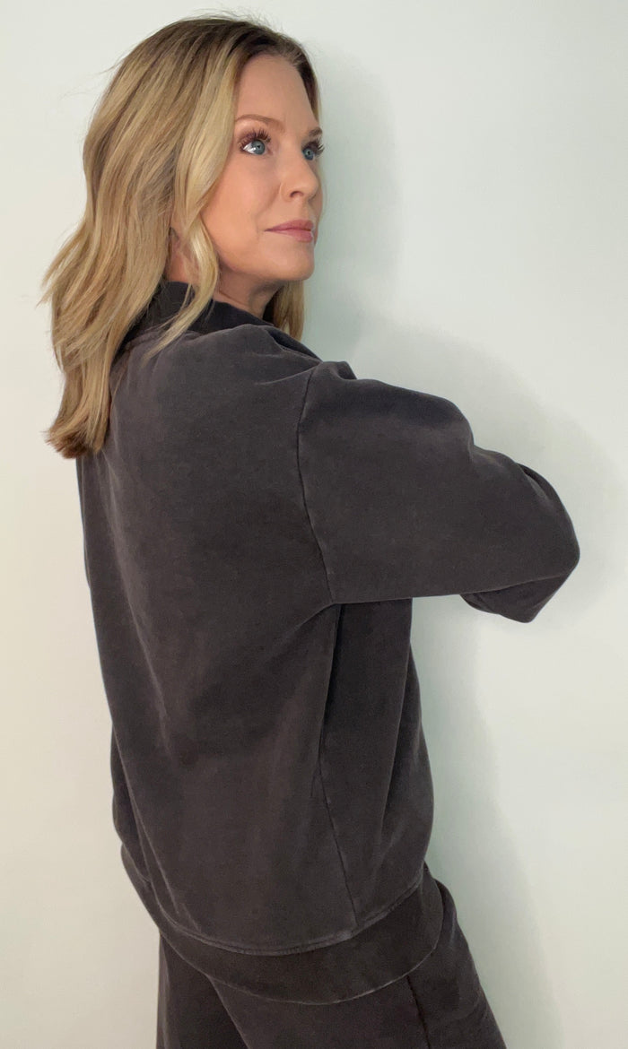 Ashford Mockneck Sweatshirt-Espresso