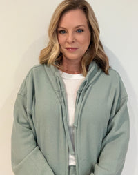 Saturdays Waffle Hoodie-Sage-Final Sale