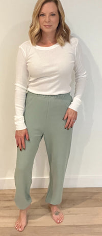 Saturdays Waffle Joggers-Sage-Final Sale