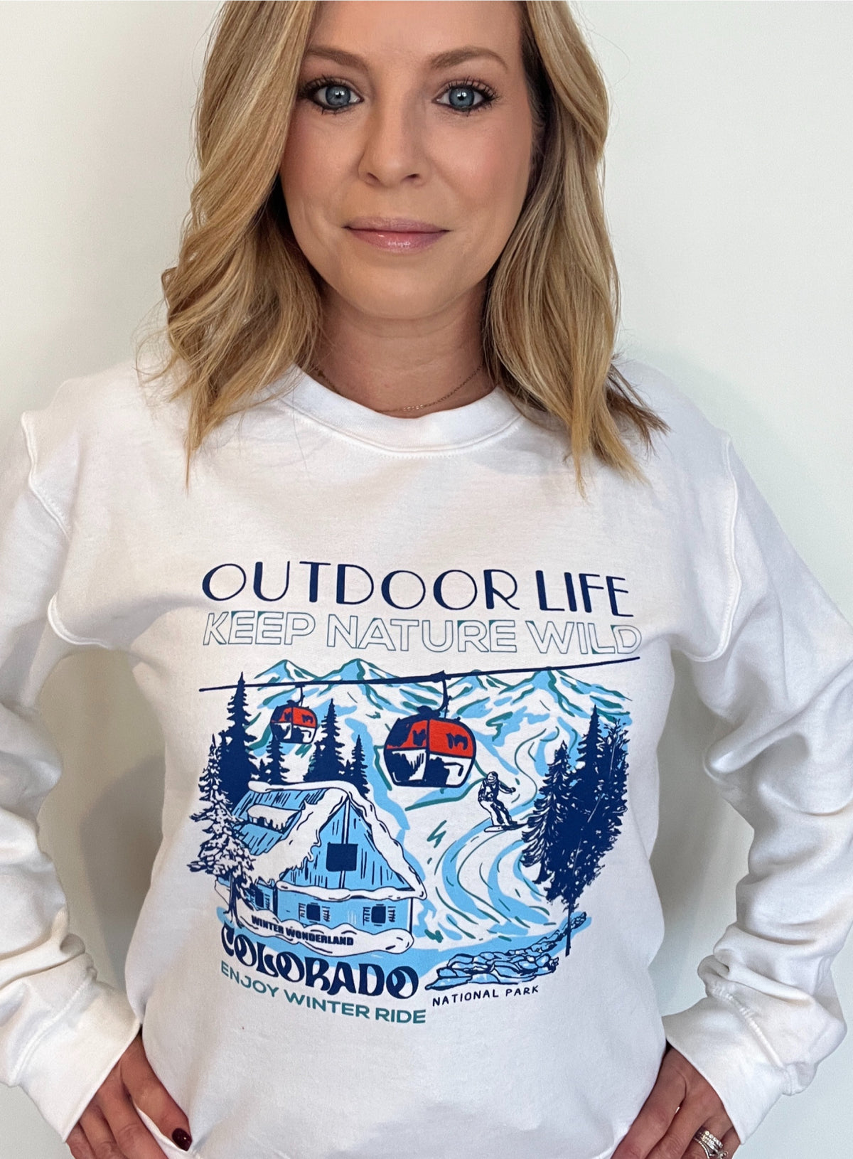 Winter Wonderland Sweatshirt-White-Final Sale