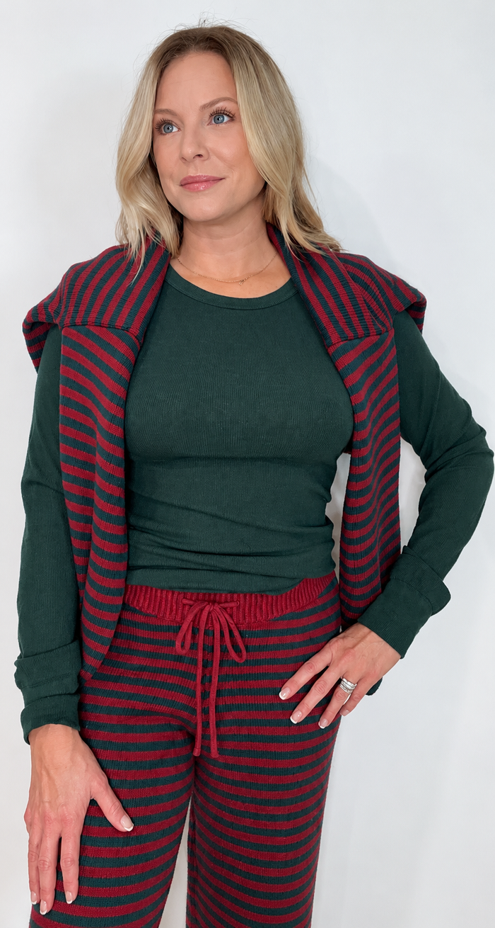 Merry & Bright Pants-Green/Red