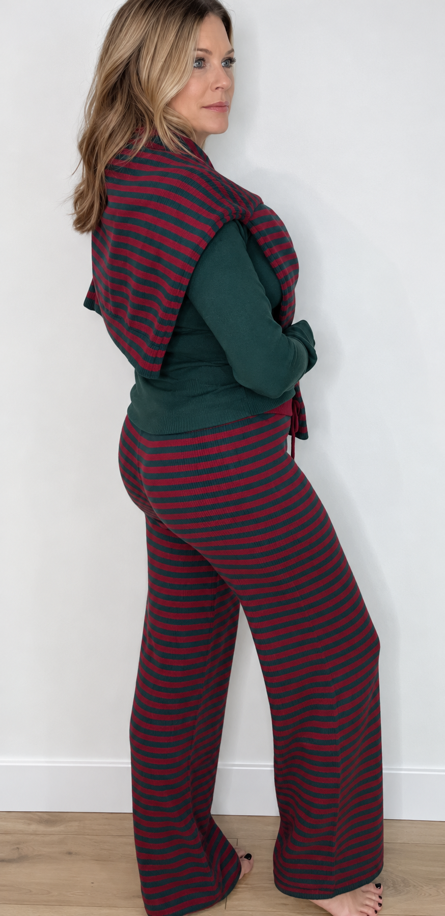 Merry & Bright Pants-Green/Red