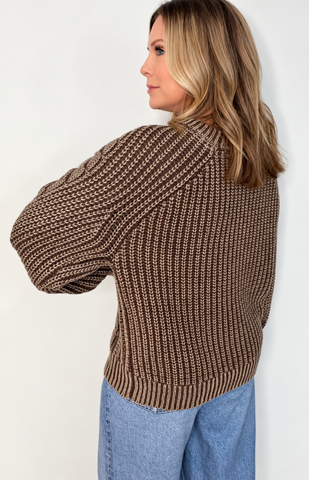 Countryside Cotton Sweater-Brown