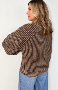 Countryside Cotton Sweater-Brown