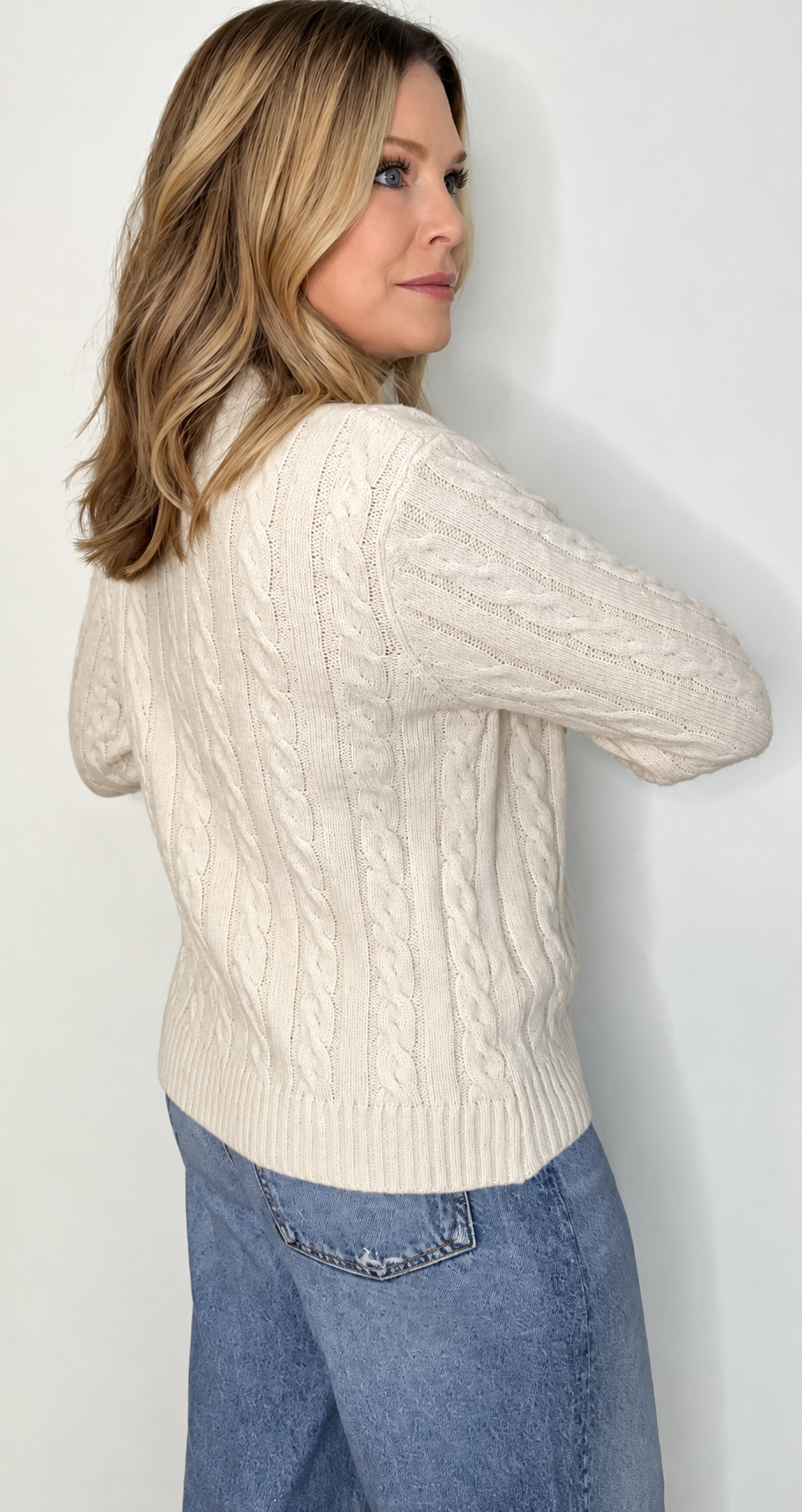 The Village Cardigan-Ivory