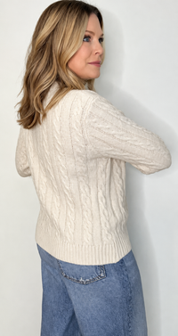 The Village Cardigan-Ivory