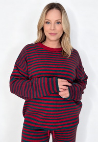 Merry & Bright Sweater-Green/Red