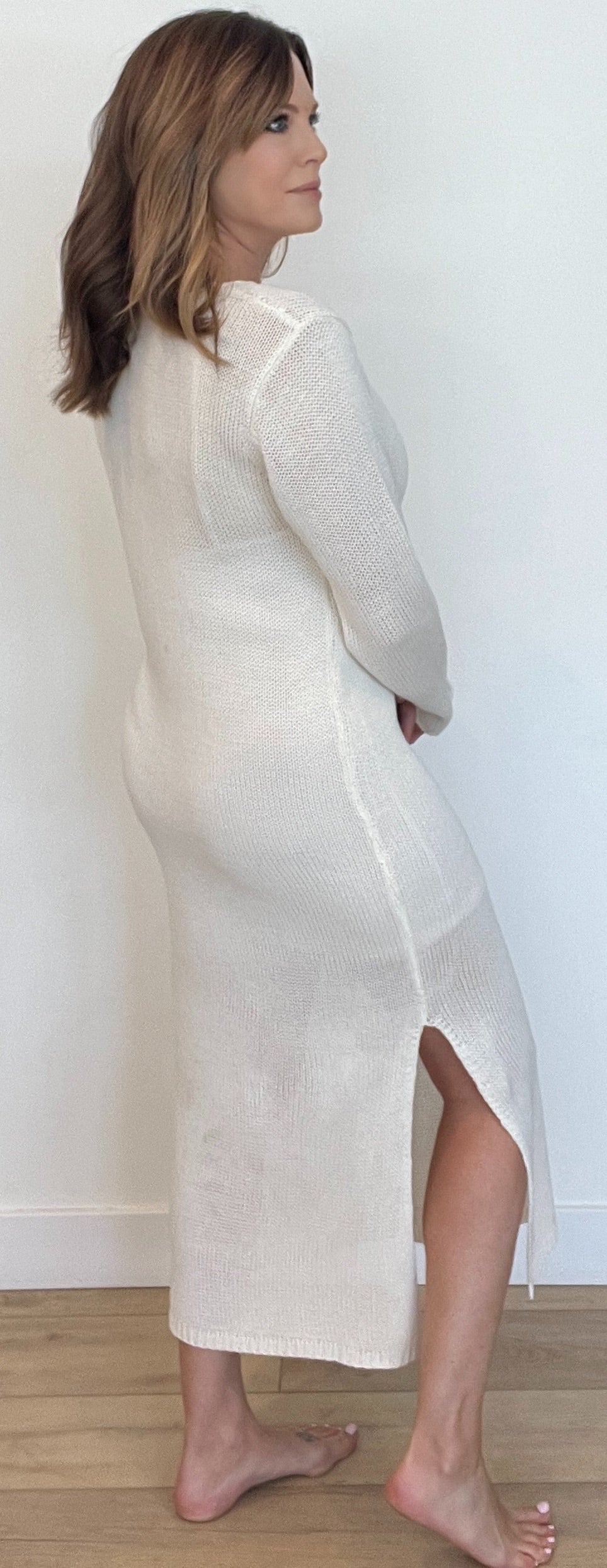 Tuscan Knit Maxi Dress-Cream-Final Sale