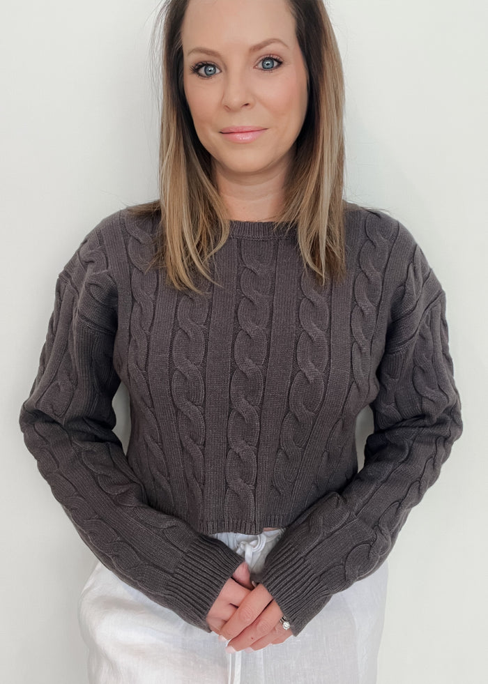 Luna Cable Knit Sweater-Final Sale