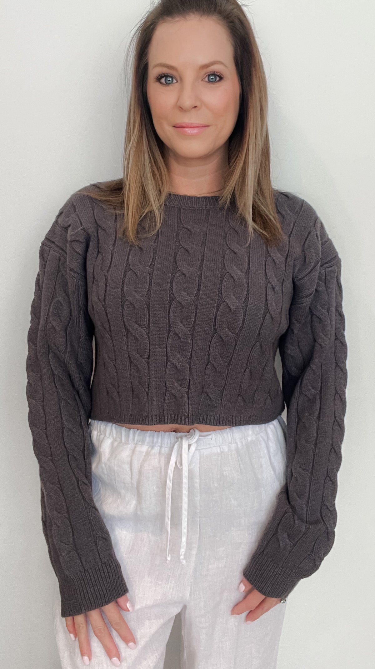 Luna Cable Knit Sweater-Final Sale