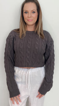Luna Cable Knit Sweater-Final Sale