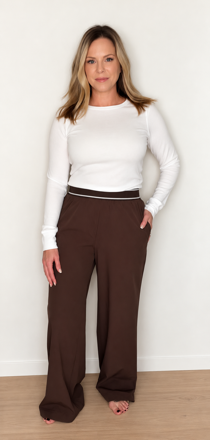 On The Move Pants-Chocolate