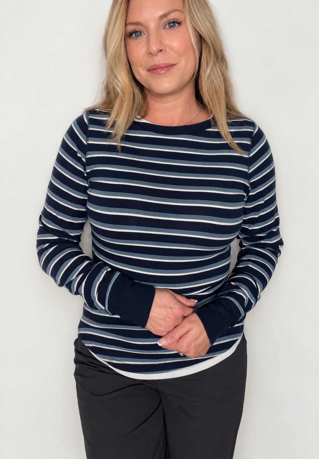 The Staple Top-Blue Stripe