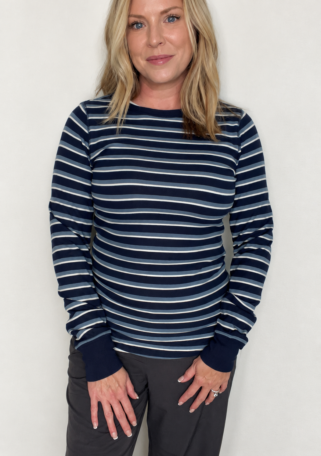 The Staple Top-Blue Stripe